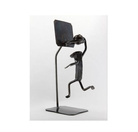 Basketball Player - Metal Art Figurine Railroad Spike Art Nba - image 1