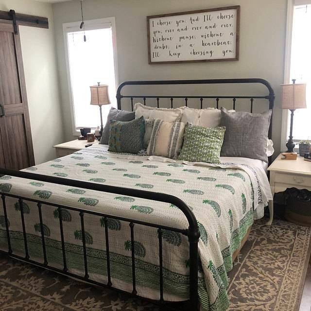 Handblock Print New Floral Pattern Indian Handmade Kantha Quilt Bedspread Blanket Coverlet Throw Perfect Bed Matching Bedcover Size Queen - image 1