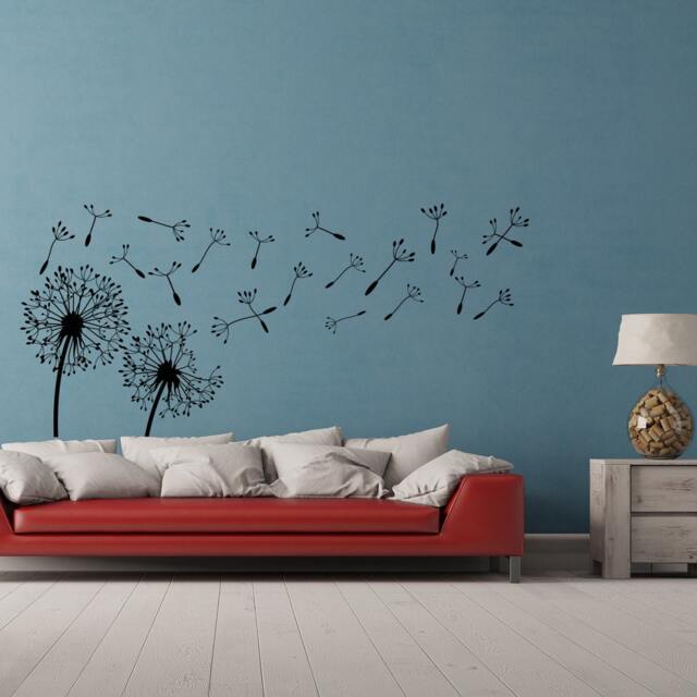 Dandelion Wall Decal Blowing Seeds, Nature Decor #28 - image 1