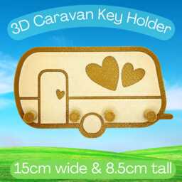 Caravan Key Holder Rack - 15cm Love Hook Storage Organise Keys Lock