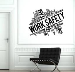 Work Safety Vinyl Wall Decal Words Cloud Office Decoration Stickers Mural - #2659Di - thumbnail 1