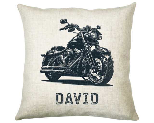 Personalised Motorbike Cushion Gift Printed Name Design - Motorcycle For Men Him Throw Pillow For Motorcyclist Cs0862 - image 1