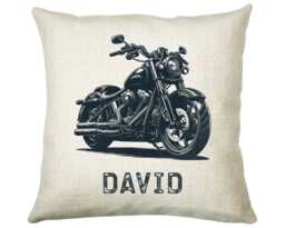 Personalised Motorbike Cushion Gift Printed Name Design - Motorcycle For Men Him Throw Pillow For Motorcyclist Cs0862 - thumbnail 1