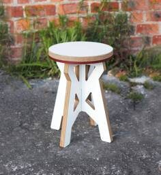 Spinny - Movable & Durable Wood Stool Requiring No Tools, Screws, Or Skills To - DisAssemble, Made Of High Quality Hpl Birch Plywood