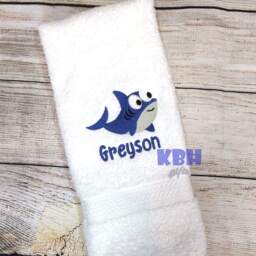 Personalized Whale Or Shark Hand Towel - thumbnail 1