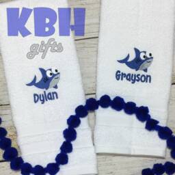 Personalized Whale Or Shark Hand Towel - thumbnail 2