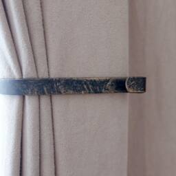 Iron Cottage Rustic Vintage Black Metal Curtain Holdback - 170mm Tieback, Pullback, Drapery Holder, Tie - Pack Of 1 - thumbnail 3