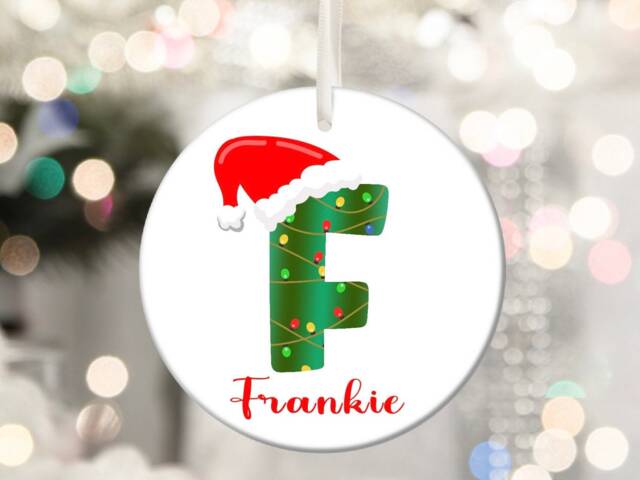 Kids Son Daughter Santa Hat Personalised Christmas Bauble Funny Gift Present Keepsake Novelty Tree Xmas For Him Her