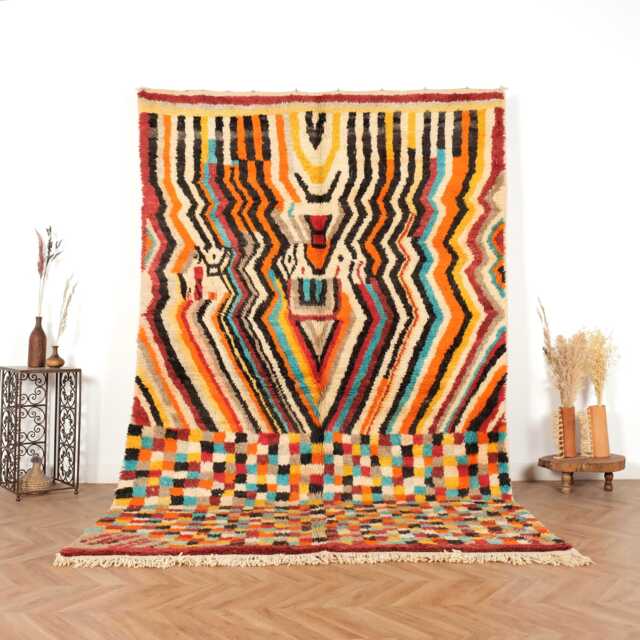 Vintage Boujaad Rug, Moroccan Rug 6x9 Ft - image 1