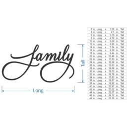 Family Wall Decor Word - Cutout, Home Decor, Unfinished & Available in Many Sizes - thumbnail 3