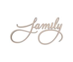 Family Wall Decor Word - Cutout, Home Decor, Unfinished & Available in Many Sizes - thumbnail 1