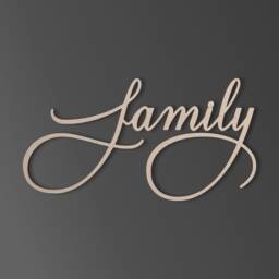 Family Wall Decor Word - Cutout, Home Decor, Unfinished & Available in Many Sizes - thumbnail 2