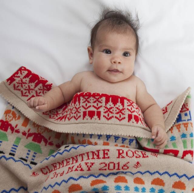 Lambswool Toybox Personalised Baby Blanket - image 1