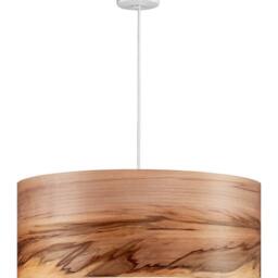 Handmade Wood Veneer Pendant Light - Modern Rustic Chandelier - thumbnail 2