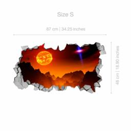 Alien Sun Wall Decor - 3D Wallpaper Wall Decals Printed Art Sticker Decal Sku As3Dw - thumbnail 3