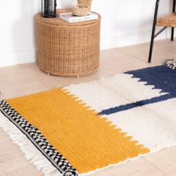 Wool Beni Ourain Rug, Moroccan Rug 3x5 Ft, Authentic Handmade Berber Carpet, Genuine Rug, Area Tapis Berbere, Teppich - thumbnail 3