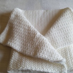 Crochet White Baby Blanket Set, Baptism Or Christening Blanket, Shower, House Warming, Gifts For Her, Him Ready To Ship - thumbnail 2