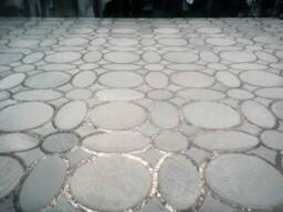 Cowhide Patchwork Rug Raw Leather Argentina - Free Shipping Rugs Mix Of Whites & Silver Metallic Handmade 6' X 8' - thumbnail 1