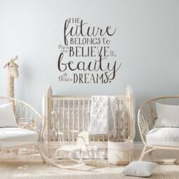 Beauty Of Their Dreams - Eleanor Roosevelt Vinyl Wall Words Custom Home Decor - thumbnail 3