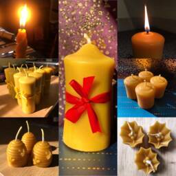 Large Beeswax Pillar Candle - Handmade Church Candle, 25 Hour Burn - thumbnail 4