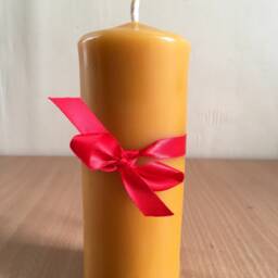 Large Beeswax Pillar Candle - Handmade Church Candle, 25 Hour Burn - thumbnail 3