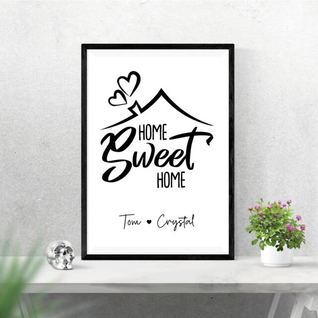 New Home Print - Personalised Housewarming Gift Gifts For Them Home Moving Valentine's - image 1