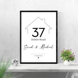 New Home Print - Personalised Housewarming Gift Gifts For Them Home Moving Valentine's - thumbnail 2