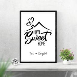 New Home Print - Personalised Housewarming Gift Gifts For Them Home Moving Valentine's - thumbnail 1