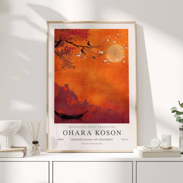 Ohara Koson, Koson Poster, Print, Japanese Wall Art, Japandi, Japandi Art - image 1