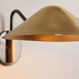 Mid Century Modern Diabolo Wall Sconce Italian Brass Swing Arm Lamp 1950S Vintage Style Ustinov Light - Industrial Handmade - thumbnail 2