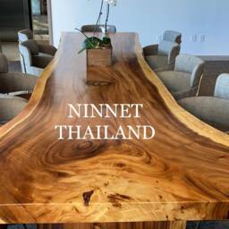 Live Edge Dining Table Acacia Wood Solid Slab Length Design C11 , Long 350cm - thumbnail 3