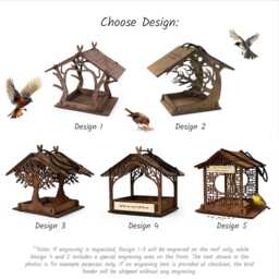 Wooden Bird House Bird Feeder Birdhouse Garden Gifts - thumbnail 2