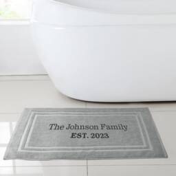 Personalised Bathmat, Custom Embroidery Add Your Name, Text Or Message - 100% Cotton Superior Hotel Quality Bath Mat House Warming Gift - thumbnail 2