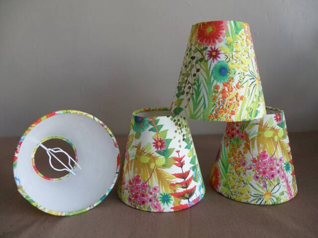 Bespoke Candle Clip Lampshade Liberty Of London Tresco Bright Fabric - image 1