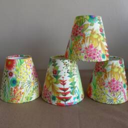 Bespoke Candle Clip Lampshade Liberty Of London Tresco Bright Fabric - thumbnail 2