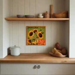 Handcrafted Sunflower Sign - Rustic Floral Wall Decor - thumbnail 2