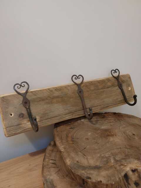 Handmade Upcycled Coat Hanger Rustic Wall Decoration - image 1