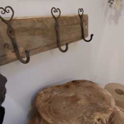 Handmade Upcycled Coat Hanger Rustic Wall Decoration - thumbnail 4