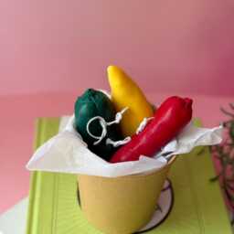 Chile Pepper Soy Wax Candle Trio Vegan Autumn Home Decor - thumbnail 4