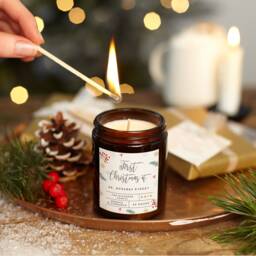 Personalised New Home Christmas Candle Soy Wax Apothecary Jar - thumbnail 1