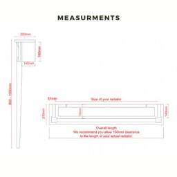 800mm Tall Modern Radiator Cover, Console Table, Hallway Table - thumbnail 4