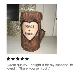 Personalized Log Candle Scented Soy Wax Valentines Day Best Seller, 16Th Anniversary, For Man Or Woman Gift Him Her - thumbnail 3