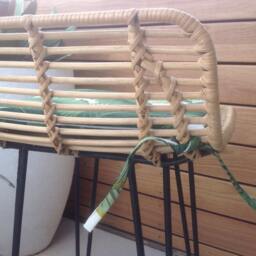 Palm Leaf Chair Pad, Tommy Bahama Outdoor Cushion - thumbnail 2