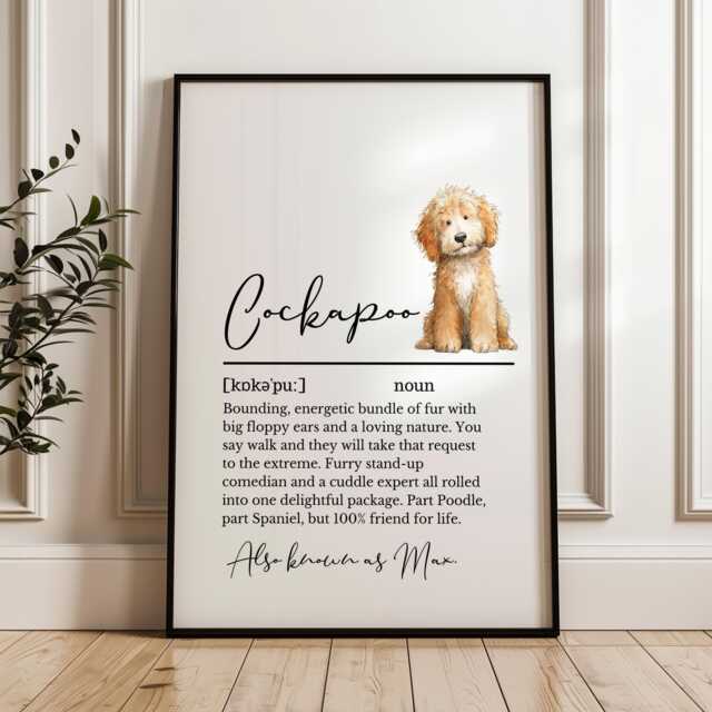 Personalised Cockapoo Definition Print - image 1