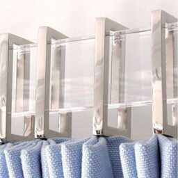 Brass Rectangular Curtain Rings For Lucite Rod - thumbnail 4
