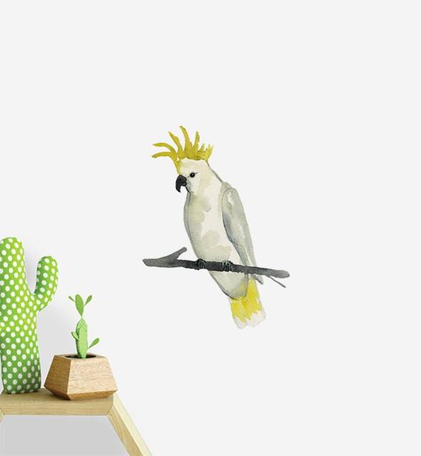 Cockatoo Wall Sticker Decal - Dogs & Pets Stickers, Art, Decals, Kids Animals Decals