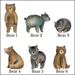 Bear Family Print Custom Quote, Personalised Bears Wall Art Gift - thumbnail 2