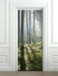 Forest Wall Decal, Door Sticker, Mural, Wallpaper, Trees Nature Home Design Fridge Decor - thumbnail 2
