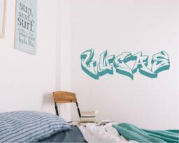 Custom Graffiti Name Sticker, Graffiti Wall Art Custom Sticker, Decor, Decal, Name Decal - thumbnail 1