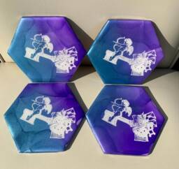 Coaster - Resin On Hexagon Ceramic